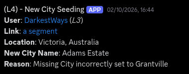 City Seeding Discord Message