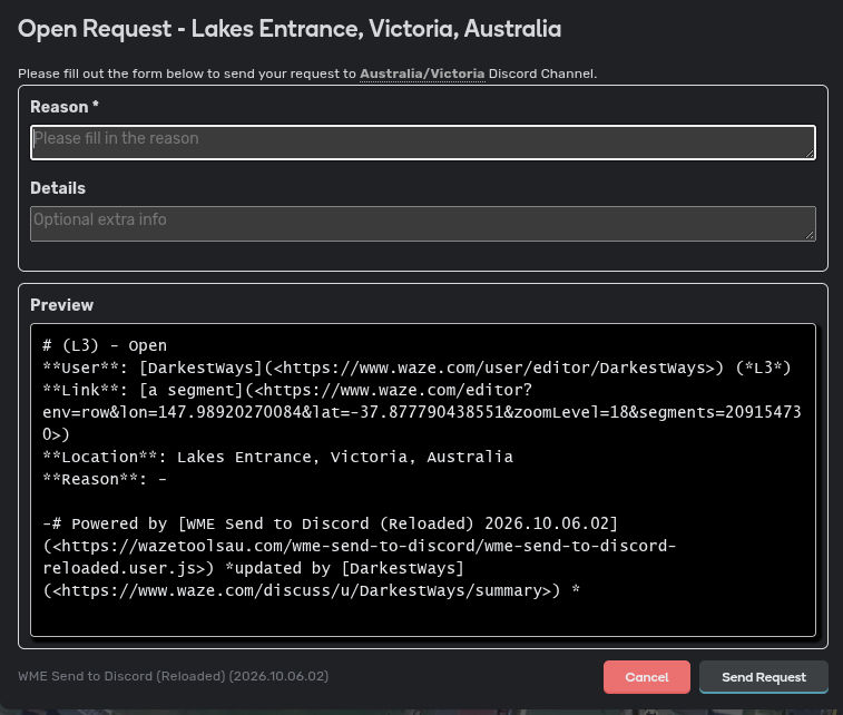 Open Modal Dark
