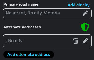 Road Shields with New Street and Alt Streets and label