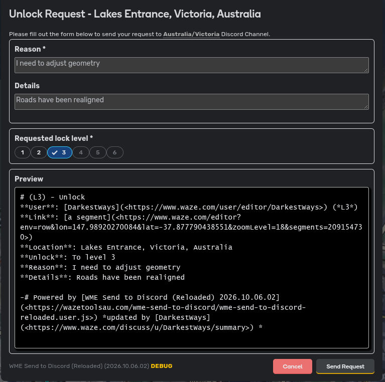 Un/Lock modal filled